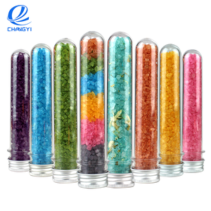 Atacado Himalayan Bath Sal em Massa Rose Scented Sal do Mar Morto em Tubos De Vidro Body Cleaning Sal Recipientes com Caixa - Product Image 4