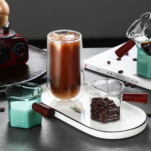 Petit gobelet à <span class=keywords><strong>lait</strong></span> Verre <span class=keywords><strong>Pyrex</strong></span> manche bois gradué mini pot à <span class=keywords><strong>lait</strong></span> sauce pour pot à <span class=keywords><strong>lait</strong></span> - Product Image 2