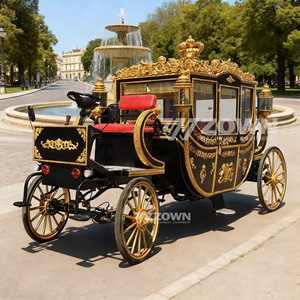 Nouvelle Carrosse Royale de Luxe Électrique en Acier de Haute Qualité, Populaire pour Mariages, à Vendre, 4 Roues, Type Carrosse à Chevaux - Product Image 5