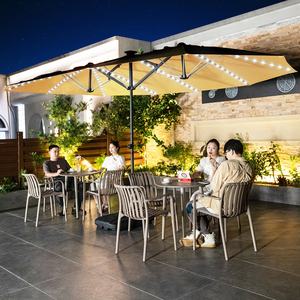 <span class=keywords><strong>Parasol</strong></span> extérieur <span class=keywords><strong>de</strong></span> trois têtes <span class=keywords><strong>de</strong></span> restaurant <span class=keywords><strong>de</strong></span> grand marché le plus vendu avec la lumière LED d'énergie solaire pour l'hôtel <span class=keywords><strong>de</strong></span> piscine <span class=keywords><strong>de</strong></span> patio - Product Image 2