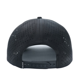 Casquette de golf 5 panneaux en velours chevron, imperméable et respirante, unisexe, avec logo personnalisé, logo en caoutchouc latéral, fermeture à boucle simple, quatre points. - Product Image 4