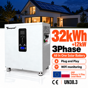 ตู้เก็บพลังงานสามเฟส EU Stock LiFePO4 32kWh พร้อมระบบแปลงพลังงาน 12kW สำหรับสำรองพลังงานแสงอาทิตย์และระบบรองรับโหลด - Product Image 1