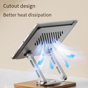 Support de tablette universel portable pliable et pivotant à 360° avec <span class=keywords><strong>base</strong></span> en bois pour bureau et table - Product Image 5