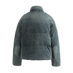 Cappotti in Denim da uomo con collo alto stile Vintage bianco 90% sbiadito - Product Image 3