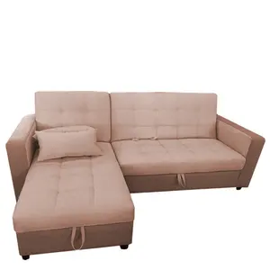 Fábrica barata Función de cuero sala de estar sofá cama muebles adecuados para adultos
