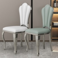 Chaise de banquet d'hôtel durable à structure métallique, siège rembourré commercial pour restaurant, café, salon, style européen