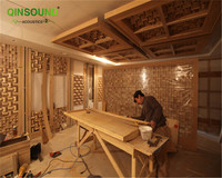 Panneau de diffuseur acoustique en bois laqué de théâtre, diffuseur QRD 2D/3D/diffuseur QRD de régulation de haute qualité