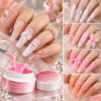 Gel UV LED 15g pour Nail Art et Extensions d'Ongles, Bouteille Écologique, Marque Privée, Logo Personnalisé, Vente en Gros