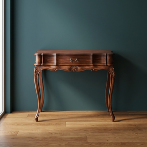 <span class=keywords><strong>Consolle</strong></span> Classica Europea Antica in Legno Massello <span class=keywords><strong>con</strong></span> 1 Cassetto, Realizzata a Mano per Camera da Letto e Soggiorno, Design Minimalista - Product Image 3