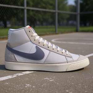 Zapatillas de baloncesto Nike Blazer Mid Pro Club para hombre, color gris paloma, parte superior de lona, suela de goma, con cordones, para todas las estaciones - Product Image 3
