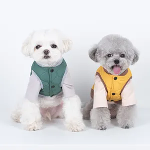 Chaleco con diseño de etiqueta bordada para mascotas, ropa bonita con animales pequeños, de Color