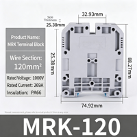 Bloc de bornes sur rail DIN série Mrk 2,5 mm² avec connexions à vis