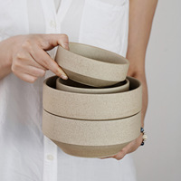 Bol en céramique sous-glaçurée de style nordique, compatible micro-ondes, style minimaliste, couleur terre originale, pour riz, nouilles, soupes, restaurant