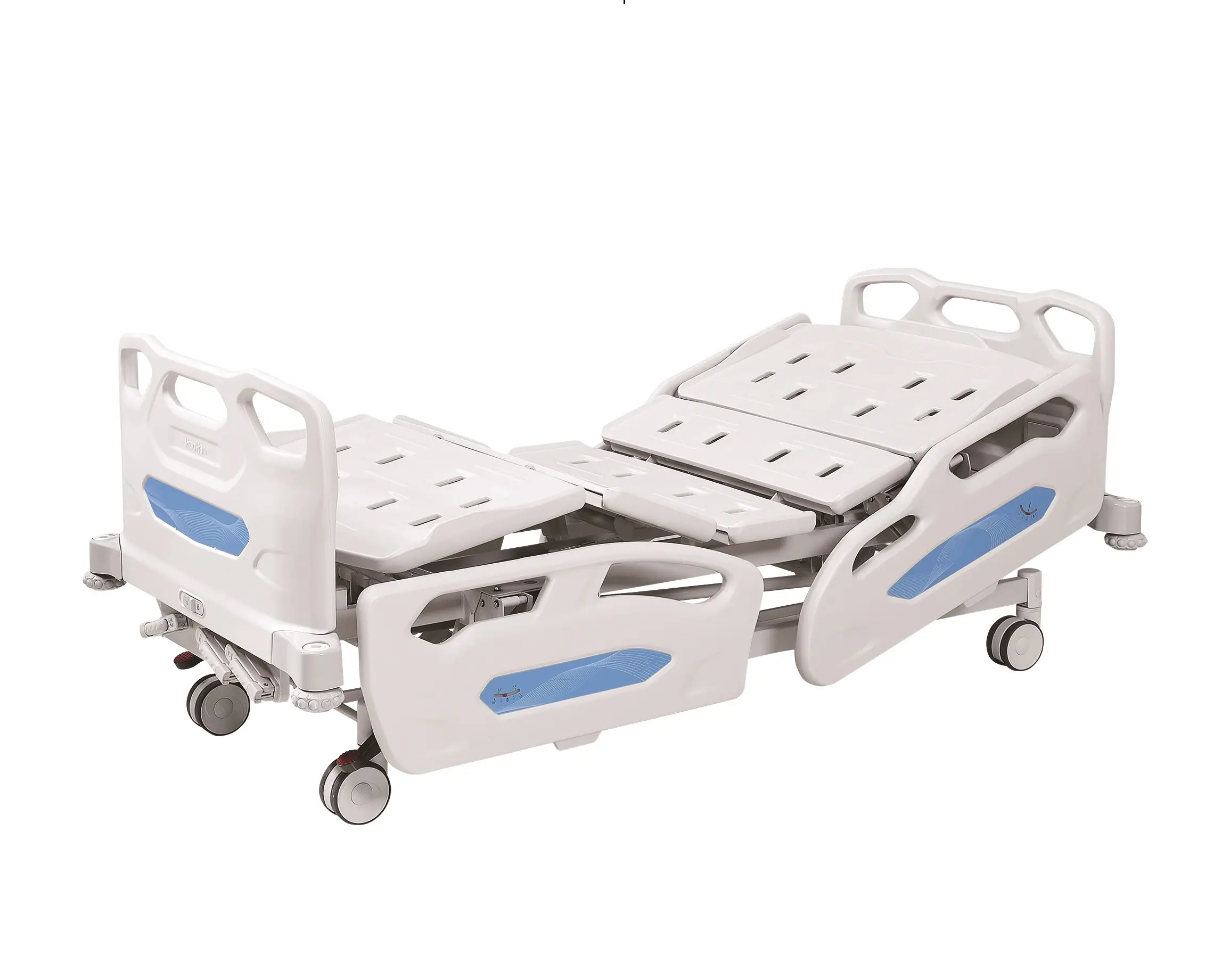 HH/SJC-II-G-010 Ajustável Metal Cama Hospitalar com 3 Crank Encosto Portátil Manual Medical Bed Garantia de 1 ano para venda