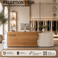 Bureau d'accueil en bois écologique - Design minimaliste moderne pour hôtels, bureaux, appartements