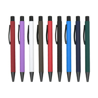 Stylos métalliques promotionnels en aluminium gravé avec lettrage, à mécanisme à clic et bille rétractable, personnalisables avec logo imprimé, vente en gros, fabriqués en Chine