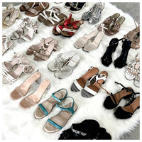 Sandales d'occasion pour femmes en vente directe d'usine GZ, stock de chaussures d'occasion, design de mode haut de gamme, sandales d'occasion pour femmes en gros