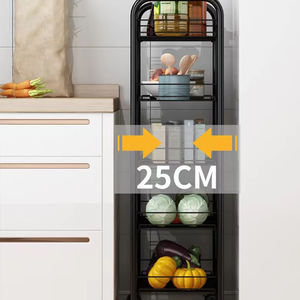 Étagère de rangement de cuisine mobile en gros avec panier amovible Chariot organisateur chariot roulant multifonction avec roues - Product Image 3