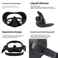 Équipement de plongée sous-marine professionnel unisexe en silicone pliable plein tuba sec lunettes de plongée