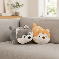 Peluche personnalisée douce Husky avec support cervical pour la sieste au lit, oreiller corporel Shiba Inu en gros, commande en vrac