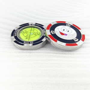Venta al por mayor moderna arcilla juego de fichas de póquer marcador de pelota de golf personalizado Casino Monte Carlo metal cerámica chapado técnica de hierro recuerdos - Product Image 3