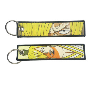 Porte-clés en métal tissé double face brodé, style Jet Tag, thème Anime Ace Chopper Robin, pour décoration de sac, approvisionnement transfrontalier - Product Image 3