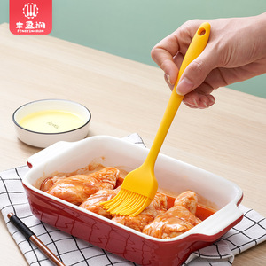 Silicone Basting Brush Heat Resistant Cooking Oil Brush For <b>BBQ</b> And Baking Yellow And Blue Colors Durable Food Grade - Product Image 4