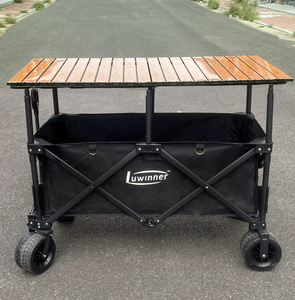 Venta caliente Wagon Cart Outdoor <span class=keywords><strong>Camper</strong></span> Cart Equipo de camping Carro de puesto doblado Portátil Camp Desk Delivery Car - Product Image 2