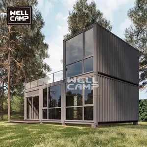 Modern design modified shipping container villa  prefab modern modular prefabricated holiday homes