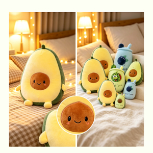 <span class=keywords><strong>Peluche</strong></span> a Forma di <span class=keywords><strong>Avocado</strong></span>, Giocattolo Imbottito, Cuscino, Regalo di Natale per Bambini, Design Personalizzato OEM ODM - Product Image 3