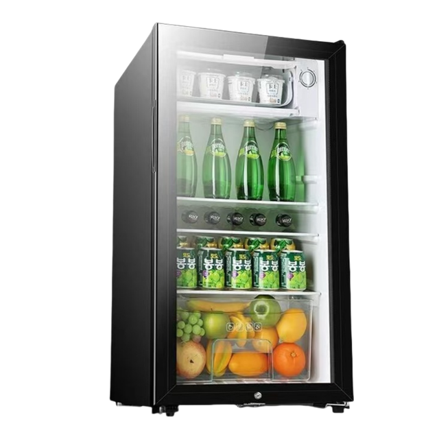 Mini Commercial Drink Refrigerator Glass Door Fridge Display Beverage Chiller Hotel Bottle Cooler