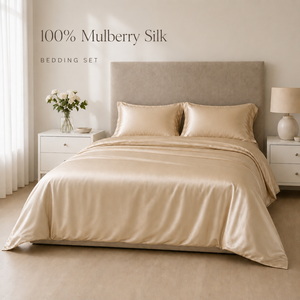 Offerta Speciale: Set Lenzuola in Seta Satinata 19-22 Momme, Copripiumino Senza Cuciture, Set Biancheria da Letto per Letto Singolo, <span class=keywords><strong>Matrimoniale</strong></span>, Queen e King - Product Image 6