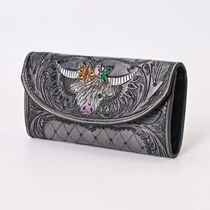 Cartera clásica triple para mujer, cuero de grano hecho a mano, PU con múltiples ranuras para tarjetas de crédito, regalo de San Valentín - Product Image 5