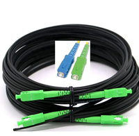 Cable de Conexión Preconectado SC/UPC SC/APC, Simplex/Dúplex FTTH, Cables de Fibra Óptica para Interiores y Exteriores 10m/50m/100m