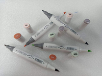 Nouveau design Sta – Ensemble de marqueurs artistiques double embout à pointe biseautée et pointe fibre, pour peinture à l'alcool, effet miroir sur autocollants et matériaux en PLA et verre