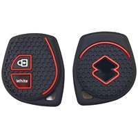 Étui de clé de voiture en silicone haut de gamme à 2 boutons avec motif nid d'abeille pour Suzuki Jimny, Tianyu, SX4, New Alto et Swift 2006-2008