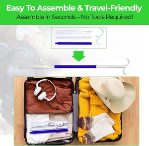 مقبض بلاستيكي طويل قابل للتعديل بوصة-مساعد مزيل جورب مريح لكبار السن ذوي الاحتياجات الخاصة مساعد خلع الملابس النهائي - Product Image 6