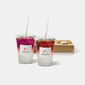 Digital printing biodegradable yogurt container plastic cups 12oz disposable plastic smoothie cups with lids