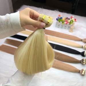 サロンテープ式インド人毛エクステ、キューティクル完全なバージンレミー人毛、目に見えないテープ、シングルウェフト、全色 - Product Image 4