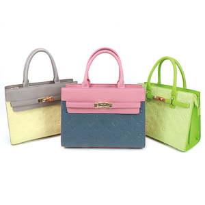 Women's Large Capacity Casual Tote PU Handbag Gorfia Designer Light Luxury Single Square Zipper Candy Water Resistant Wholesale - Product Image 5