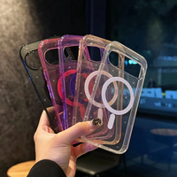 Coques de téléphone de luxe magnétiques en TPU+PC avec paillettes brillantes pour Google Pixel 10/10Pro XL 9 Pro 10A 8Pro, dos transparent
