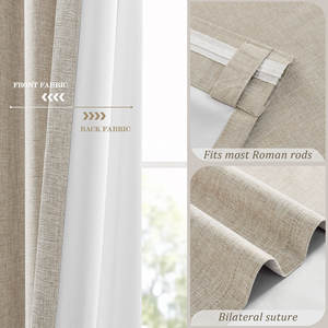 Voilages thermiques plissés de style coréen pour chambre et salon, rideaux occultants noirs pour fenêtres - Product Image 3