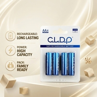 Piles rechargeables AA NiZn 1Wh avec chargeur USB, durée de vie de 1000 cycles