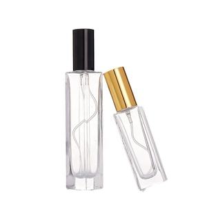 Bouteille en verre de parfum rectangulaire bouteille de parfum en verre carré avec bouchon noir argenté doré 30ml 50ml 100ml <span class=keywords><strong>XF</strong></span>-3 - Product Image 3
