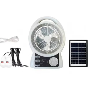 Ventilateur solaire de bureau intérieur pour hôtel, meilleur rapport qualité-prix, avec télécommande, mini ventilateur électrique USB solaire en anglais - Product Image 2