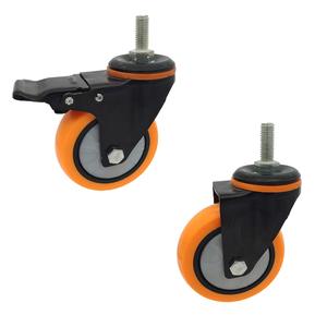 Poliuretano Médio 1.5 ''2 "3" 4 "5" Direcional Universal Brake Wheel Game Cart Rodízios Atacado - Product Image 3