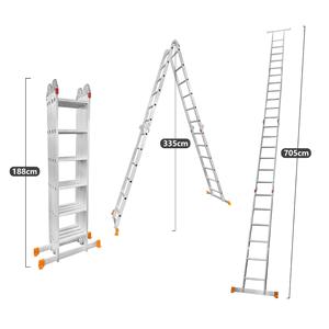 Pasarela de Aluminio de Diseño Industrial, Rejilla Metálica Perforada, Escalera de Plataforma, <span class=keywords><strong>Escaleras</strong></span> <span class=keywords><strong>Plegables</strong></span> de Acero para Uso en Apartamentos - Product Image 2