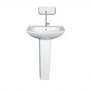 Advanced ceramic laundry sink pedestal basin 570x495x865mm bathroom washtub porcelain washing clothes basin rutu set for utility - Product Image 1