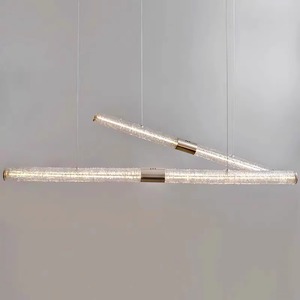 Italian Minimalist Long Strip Pendant Light Led Adjustable Height For Dining Room Commercial Use - Product Image 1