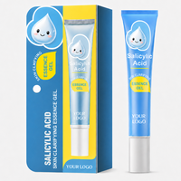 Gel Visage Personnalisable OEM à l'Acide Salicylique pour Soins des Imperfections, Essence Clarifiante Anti-Points Noirs et Minimisatrice de Pores pour Peaux Grasses à Tendance Acnéique